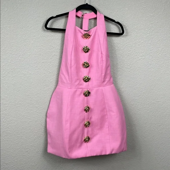 NWT Atoir Tiffany Dress Rose Floral Button Open Back Pink Sz 8 - Picture 5 of 16